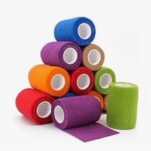 12 pack multi color elastic self adhesive wrap.